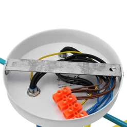 Cambridge loftlampe 6 lyskilder, orange-rød-turkis