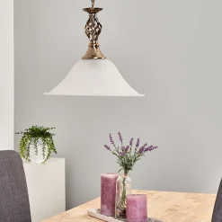 CAMEROON pendellampe i patineret messing