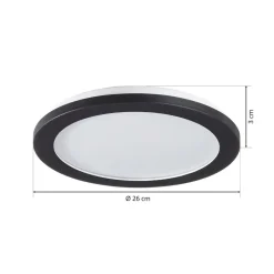 Camillus LED-loftlampe, rund, Ø 26 cm