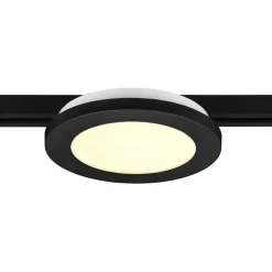Camillus LED-skinnelampe til DUOline, sort, Ø 17 cm