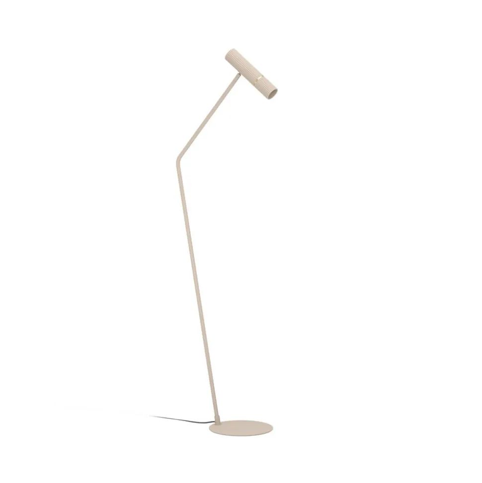 Caminia LED-gulvlampe, højde 158,5 cm, sandfarvet, stål