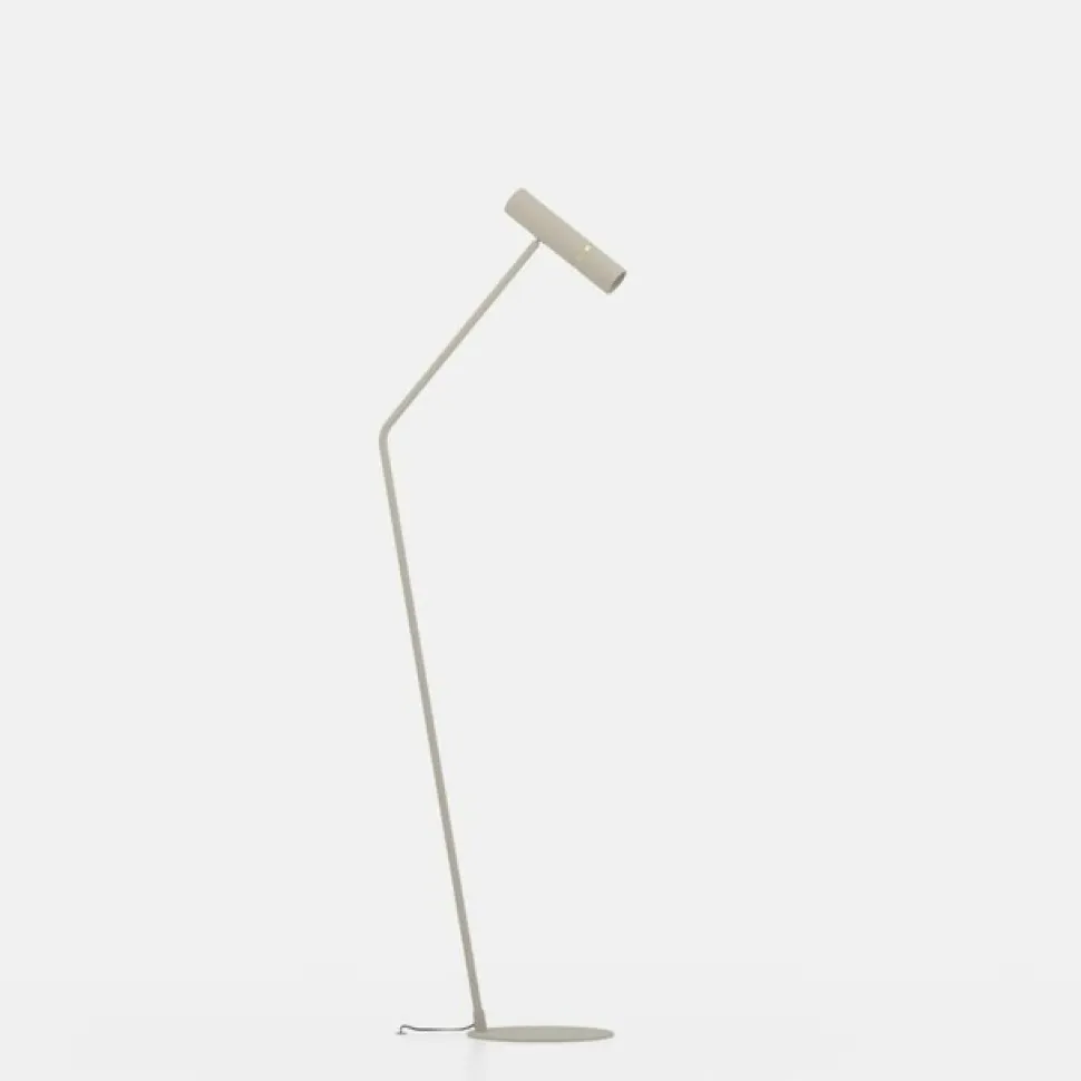 Caminia LED-gulvlampe, højde 158,5 cm, sandfarvet, stål