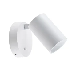 CAN TILT vægspot, hvid, Ø 10 cm, metal, afbryder, GU10