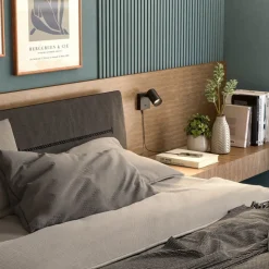 CAN TILT vægspot, sort, 10 x 10 cm, metal, USB-kontakt