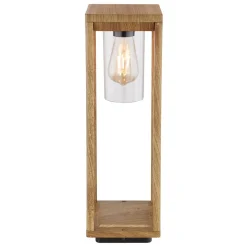 Candela sokkellampe i trælook, højde 50 cm