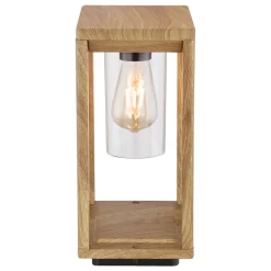 Candela sokkellampe i trælook, højde 35cm