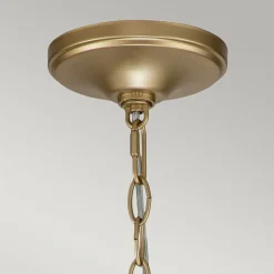 Capitol Hill lysekrone, 6 lyskilder, messing