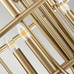 Capitol Hill lysekrone, 12 lyskilder, messing