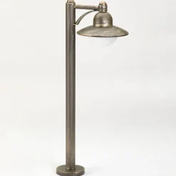 Carla stibelysning med beslag, brun/messing