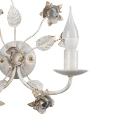 Carolina væglampe, elfenbensfarvet, 2 lyskilder, jern