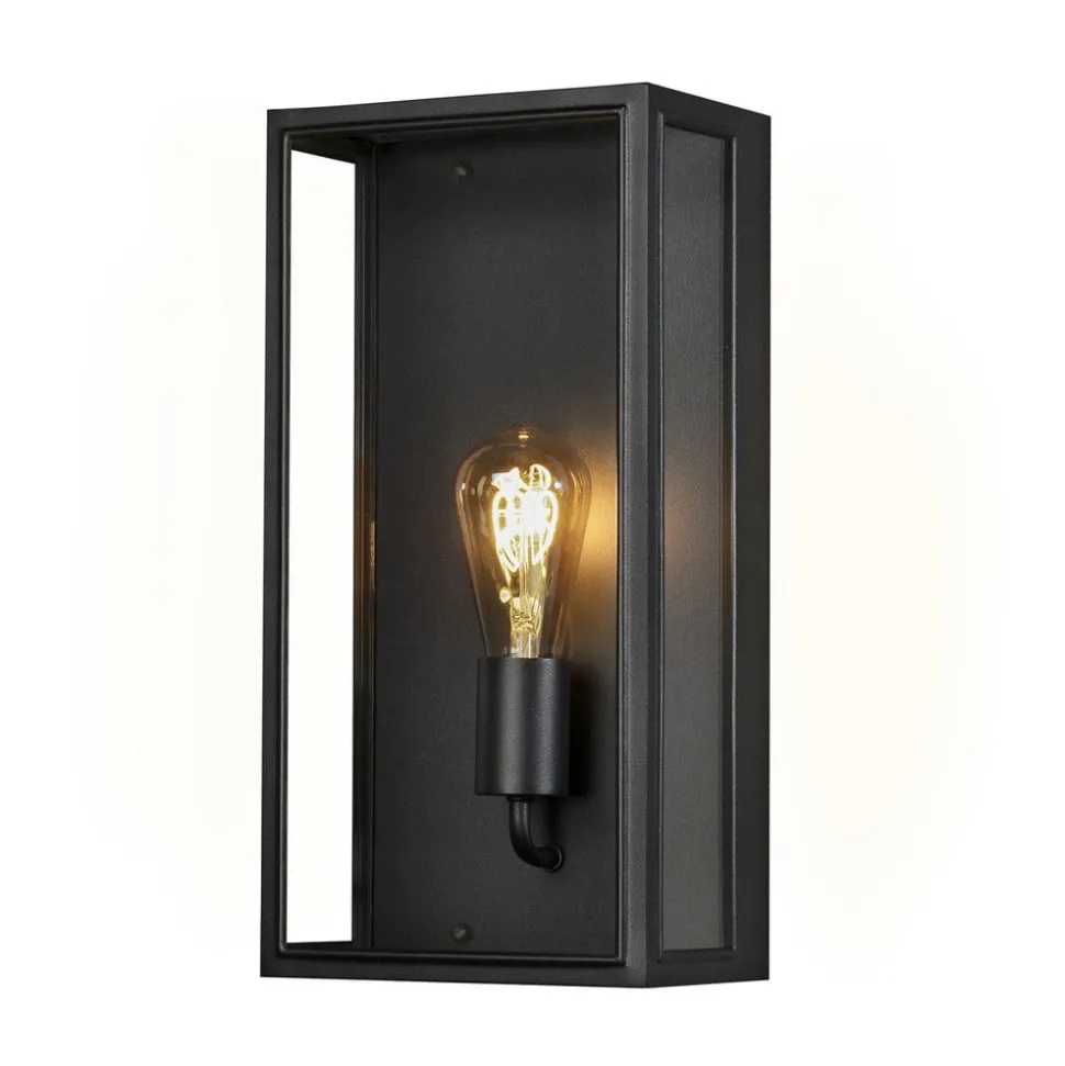 Carpi udendørs væglampe, sort, 20,5 x 40 cm