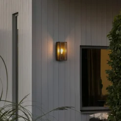 Carpi udendørs væglampe, sort, 20,5 x 40 cm