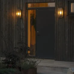 Carpi udendørs væglampe, sort, 20,5 x 40 cm