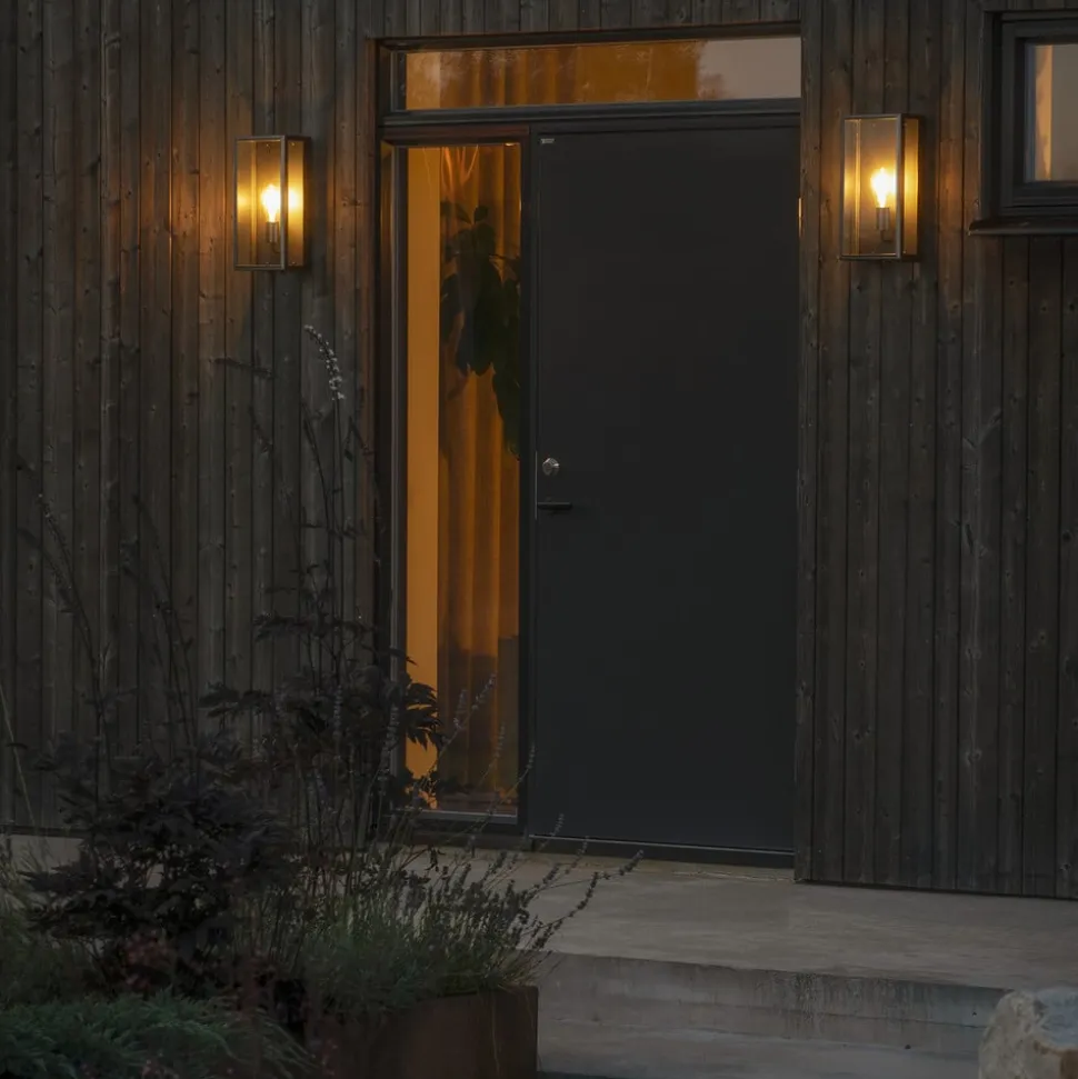 Carpi udendørs væglampe, sort, 20,5 x 40 cm