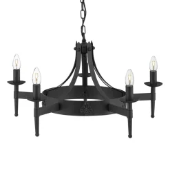 Cartwheel II lysekrone, 5 lyskilder