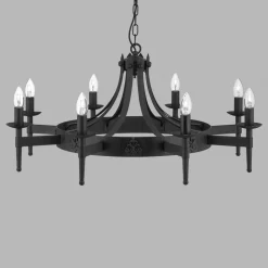 Cartwheel II lysekrone, 8 lyskilder