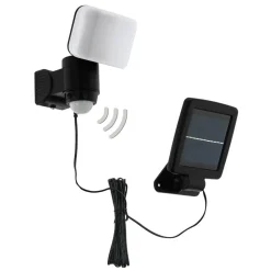 Casabas LED-solcellelampe med sensor, sort