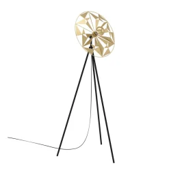 Castanuelo gulvlampe, sort/guld