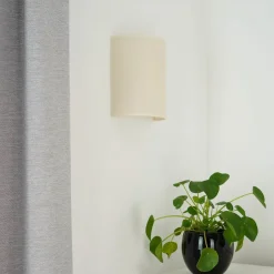 Celine væglampe, beige, stof, E27