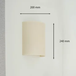 Celine væglampe, beige, stof, E27