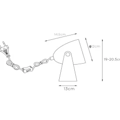 Chago bordlampe i metal, hvid