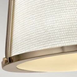 Charlotte loftlampe, hvid/antik messing