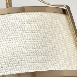 Charlotte loftlampe, hvid/antik messing