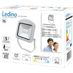 Charlottenburg udendørs LED-spot sølv 30W 4.000K