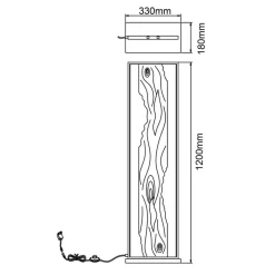Chaumont LED-gulvlampe af træ