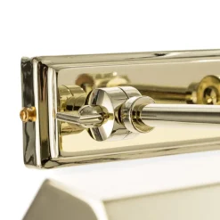 Chawton gallerilampe, poleret messing, 40,2 cm