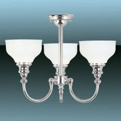 Cheadle badeværelsesloftlampe med 3 pærer
