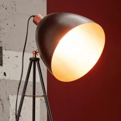 Chester gulvlampe, sort, kobber