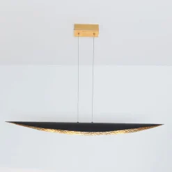 Chiasso LED-pendel, sort-brun/guld