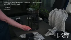 Chieti LED-dekorationslampe, USB, sort