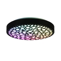 Chizu LED-loftlampe Ø 40,5cm kan dæmpes RGB sort