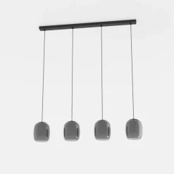 Ciampino hængelampe, sort, 4 lyskilder.