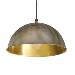 Cirkel hængelampe gylden/antik messing, Ø 20cm