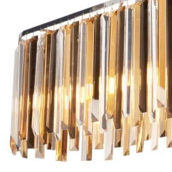 Clarissa hængelampe med krystalprismer, 100 cm