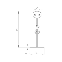Clavellina LED-bordlampe, sort, vipbar