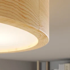 Cleo loftlampe, Ø 27,5 cm, 2 lyskilder, fyrretræ, E27