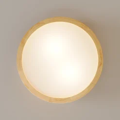 Cleo loftlampe, Ø 27,5 cm, 2 lyskilder, fyrretræ, E27