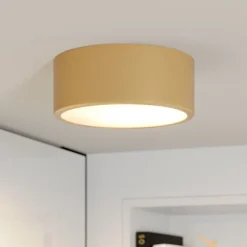 Cleo loftlampe, Ø 20 cm, IP20, guldfarvet, metal, E27