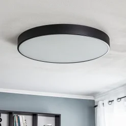 Cleo loftlampe med glasdiffusor, sort, Ø 78 cm