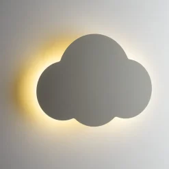 Cloud væglampe, beige, stål, indirekte lys, 38 x 27 cm