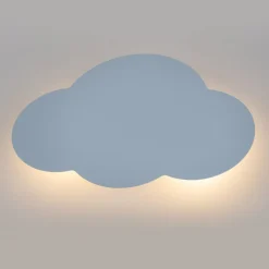 Cloud væglampe, blå, stål, indirekte lys, 38 x 27 cm