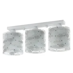 Clouds loftslampe til børneværelset 3-lys grå