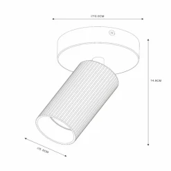 Clubs loftspot, 1 lyskilde, sort