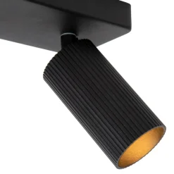 Clubs loftspot, 2 lyskilder, sort