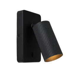 Clubs vægspot, 1 lyskilde, sort