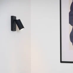 Clubs vægspot, 1 lyskilde, sort